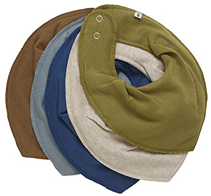 PIPPI Baby 5er Pack einfarbige saugfähige Halstücher/Lätzchen