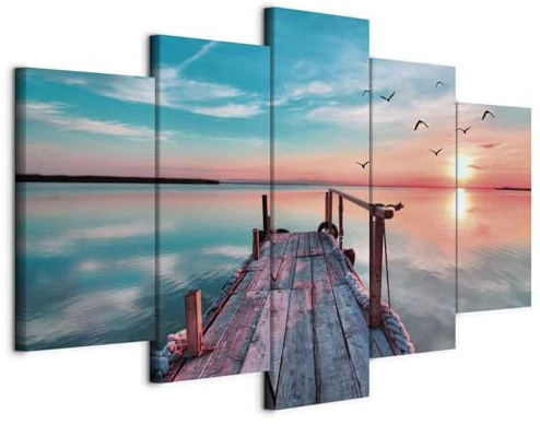 B&D XXL - Panneau Acoustique Mural, Tableau Décoration Nature 200x100 cm | Mousse Acoustique - 2,6 cm, Réduit les échos le salon, Décoration Murale Moderne 2-en-1, Toile tendue sur châssis en Bois