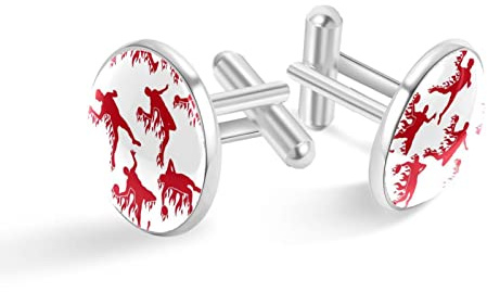 Gemelos de plata personalizados para camisa de esmoquin y balonmano con adorno de fuego, 20mm*20mm, Acero inoxidable, Cuarzo creado