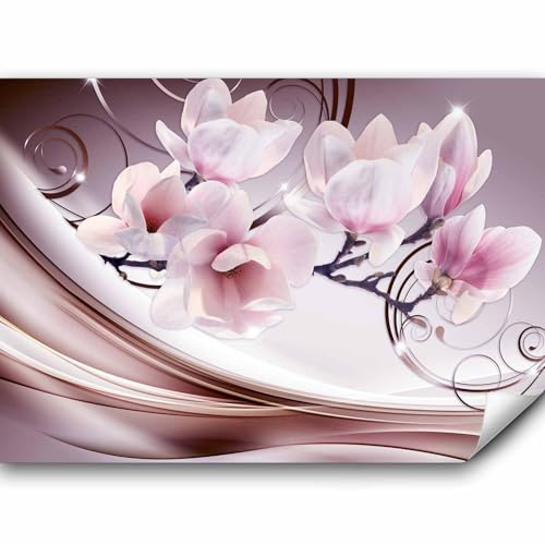 murando - Fototapete Premium-Vlies Blumen, 400x280 cm, Schlafzimmer, modern | Premium-Vliesstoff, Full HD Druck, hochwertige Verarbeitung fürs Wohnzimmer, schnelle Montage, lichtbeständig, geruchsfrei