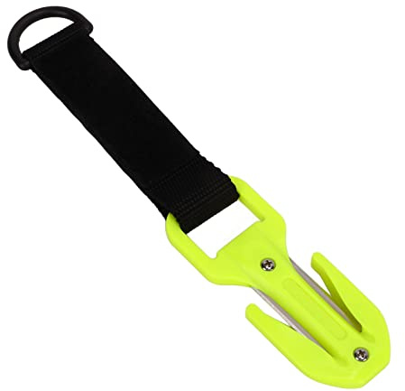 Hztyyier Scuba Strap Cutter Scuba Safety Line Cutter Doppelseitige Hitzebeständige Scharfe Klingen Zum Tauchen, Sicher für Rettungstaucher (Fluoreszierendes Gelb)