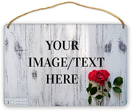 Cartelli vintage in legno personalizzati per esterni Aggiungi la tua immagine/testo Regalo da appendere Decorazioni per la casa Cartello personalizzato Man Cave Cartelli per garage Cartello di benve