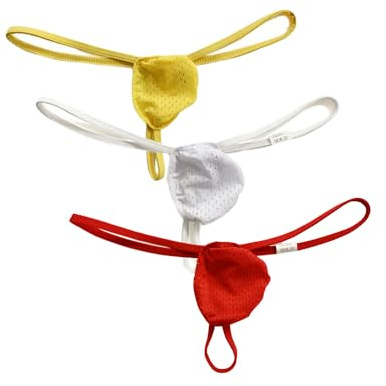 Golirsteca Mens Low Rise Micro String Thongs Underwear T Back Thong Lingerie G String Undies