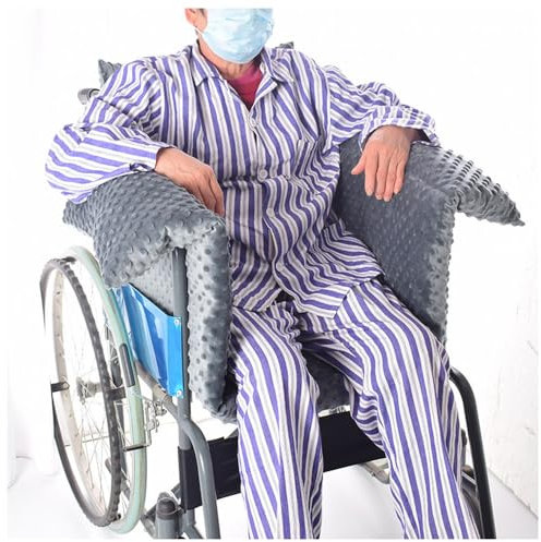 Fotrsta Anti-Dekubitus-Kissen Mit Rücken- Und Seitenteil, Integriertes Kompletter Stuhl Rollstuhlkissen Orthopädisches Rollstuhl-und Sitzkissen Druckentlastungspolster Steißbeinentlastung