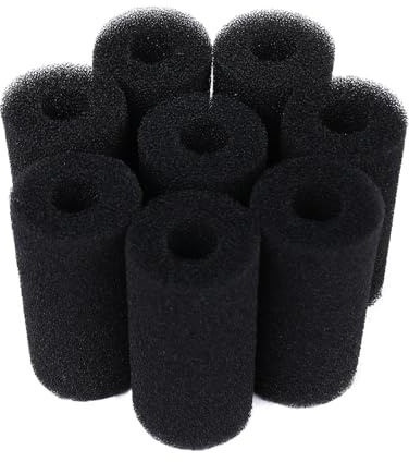 QIHYCUF 8 Pack Pre-Filter Sponge Aquarium Pre Filter Foam Rolls 0.6” Intake Replacement Sponges for Fish Tank Filter Accessories (1.6''Dx3.1''Hx0.6''Intake)