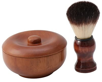 Angoily Männer Bartbürstenset Rasierschale Mit Feinem Haar Für Dichten Schaum Gesichtspflege Bartbürste Griff Aus Gebrauchsfähigem Material Für Barttypen