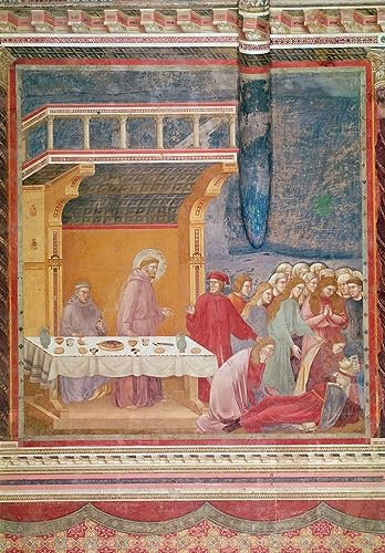 GKAZGQPR Berühmte Gemälde Leinwand Kunstdrucke Ölgemälde auf Leinwand Saint Sagt Den Tod Eines Ritters in Celano Von Giotto Di Bondone Voraus für Schlafzimmer Home Decor 60x90cm
