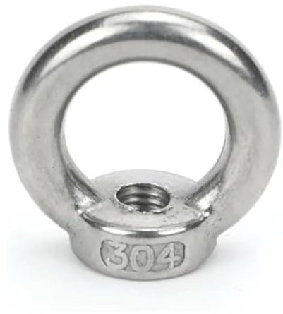 Ringschraube, Ringmuttern, Hebeösenmutter Augenschraube 5 Stück Augenmutter 304 A2 Edelstahl Hebeösenmuttern M3- M24 Augenschraube Marine for Kabelseil Hebemutternschraube langlebig ( Size : M5 )