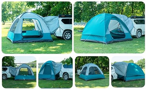 Baktält för bil, 6 personer, stort baktält SUV med vattentät Canopy, 300 x 300 x 220 cm, biltält, baklucka med 3 000 mm vattenpelare, biltält för camping/bilkörning/musikfestival.