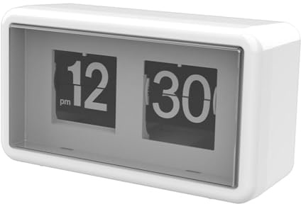 Folpus Reloj abatible automático con Pantalla de números Grandes, Reloj abatible silencioso, Reloj de Escritorio Moderno abatible, Reloj de Mesa para la