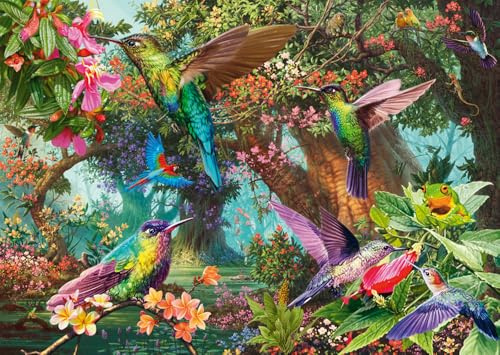 Schmidt 58869 Farbenspiel der Kolibris, 1000 Teile Puzzle