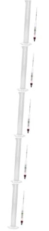 5 Sätze Meerwasserzähler Aquarium Pool Wassertest Kit Wassertester Salzteich Glas Hydrometer Wassermesstester Meerwassertestwerkzeug Transparenter Kunststoff Gatuida