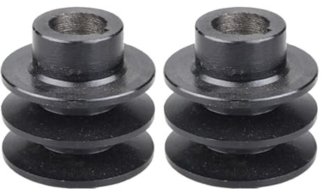 divuukyi Ersatz-Riemenscheibe für Motor, einfache Installation, 54/56 mm Durchmesser, Doppelrillen, Riemenscheibe, 19 mm/20 mm Bohrung, 2 Stück