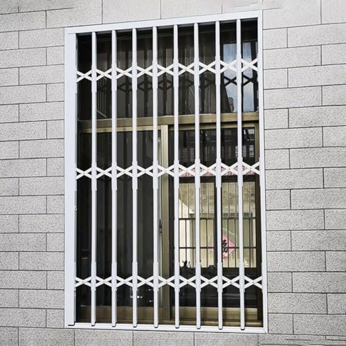 Garde Corps Fenetre Barreaux de Sécurité pour Fenêtres avec Serrure, Grilles de Protection Intérieures et Extérieures, Grilles de Sécurité Robustes en Aluminium, Garde-corps pour Enfants et Animaux Do
