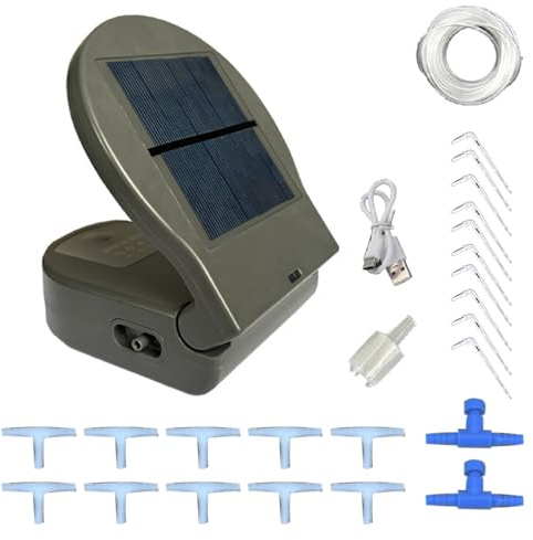 Panneau solaire d'irrigation goutte à goutte respectueux de l'environnement Kit d'arrosage automatique avec programme programmé pour économie d'eau 10 pièces
