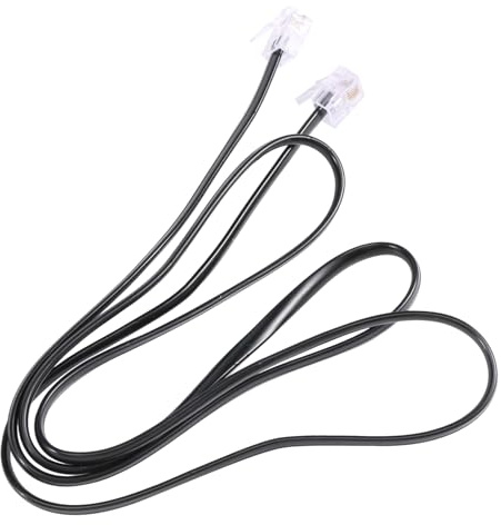 Asyduey RJ11 6P4C Cable Cordon de Telephone ADSL Modem 1 Metres