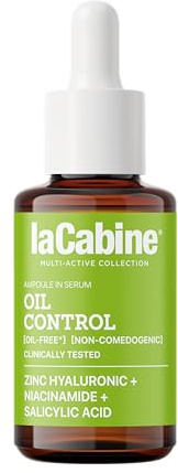 laCabine gesichtsserum oil control – ausgleichend und mattierend für mischhaut und fettige haut, mit salicylsäure, zink und niacinamid | ölfrei, alkoholfrei, nicht komedogen.