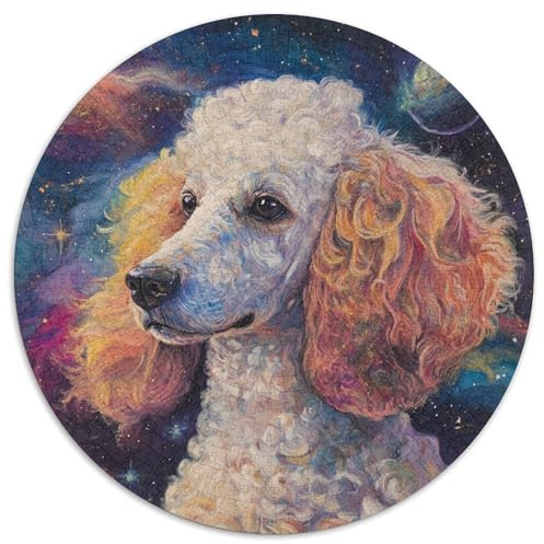 Poodle Rund Puzzles 1000 Teile Fur Erwachsene Und Kinder HaustiErhund Geschicklichkeitsspiel Geschenk Fordernd Kleinkinder Groß 1000pcs (67.5x67.5cm)