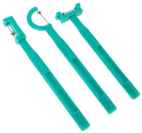 TEHAUX Set 3 Pezzi Allenatore della Lingua in Plastica Verde Strumento per Esercizio e Allenamento Muscoli della Bocca Supporto Riabilitazione Linguaggio a Casa e Scuola