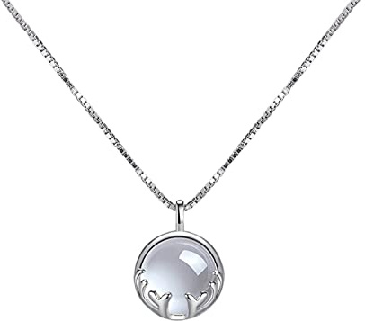 Pdanthalsband Nytt silverhalsband Light Luxury 999 Nyckelbenskedja Valtine's Day Födelsedag för Girlfrid och Wife Wom