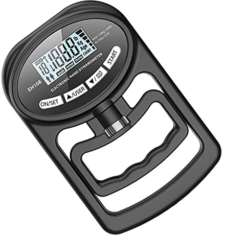 Dinamometro digitale professionale e tester di forza di presa - Misuratore di presa portatile ad alta precisione con display LCD for fitness, sport e uso domestico, design ergonomico