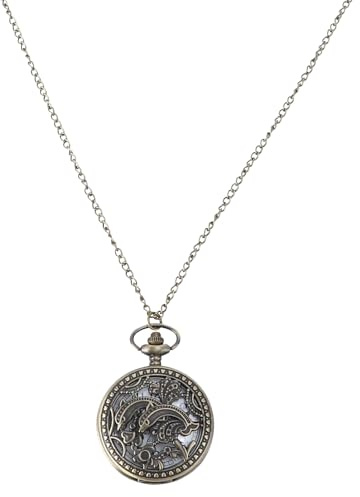 Healeved Orologio da Tasca Retrò Numeri Arabi e Catena a Collana, Design Creativo in Quarzo e Lega come Piccolo Unico