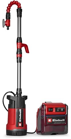 Einhell Akku-Tauchdruck-/Regenfasspumpe GE-PP 36 RB-A Li-Solo | PXC | 36 V | 3 bar | 4500 l/h Fördermenge | 30 m Förderhöhe | 2-in-1-Pumpe | Schwanenhals | ohne Akku