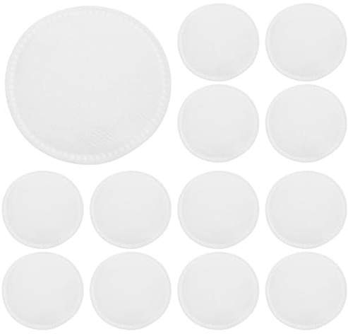 60 Runde Make Up Entferner Pads aus Baumwolle, Weiß | Weich und Saugfähig, Einwegformat für Hautpflege und Nail Art, Leicht zu Tragen