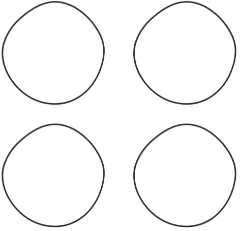 VGOL Quadratische Kassetten‑Antriebsriemen 80 mm id x 1,2 mm Querschnitt 4er Pack Kompatibel mit Kassettendecks