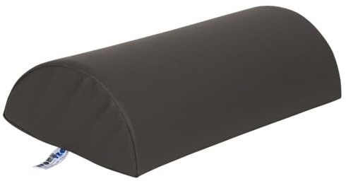 Coussin de positionnement - Demi-rouleau - Avec housse en similicuir - 50 x 25 x 12,5 cm, anthracite