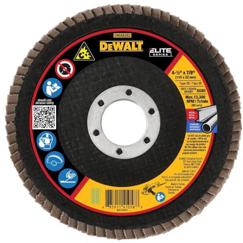 DeWalt DWA8282 80 g T29 XP ceramica disco abrasivo, 4 – 1/5,1 cm x 7/20,3 cm