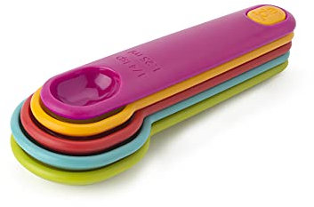 Joie Measuring Spoons Set – 5-Piece BPA-Free Plastic Measuring Spoon Set for Baking & Cooking, Multicolor