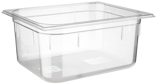 Metro Professional GN Conteneur en polycarbonate 150 mm de hauteur Taille 1/2 Réservoir gastronorme Transparent Passe au lave-vaisselle Passe au micro-ondes -40 °C à 100 °C
