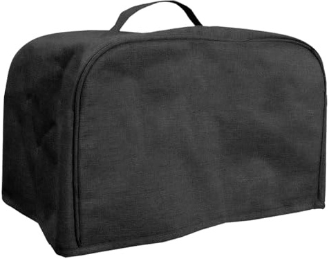 FLR Large 4 Slice Toaster Cover with Pockets, Dust-proof & Oil Proof, Fit Most Large Toasters (Black, 16' x 7.5' x 8')