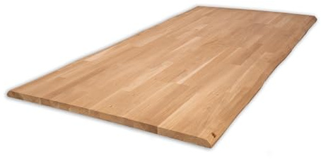 LUMBERLAND Tischplatte Eiche Massiv Baumkante (80 x 120 cm, Eiche, naturbelassen)