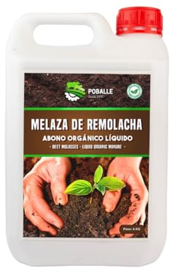 MELAZA POBALLE para COMPOST – Cultivo, cosechas y plantas. Garrafa de 6 kg de MELAZA de Remolacha de alta pureza.