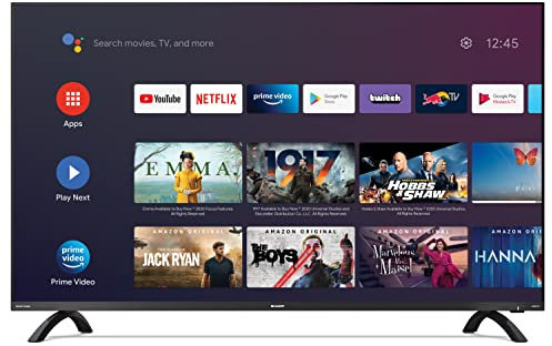 SHARP 50DL6EA Android TV 126 cm (50 Zoll) 4K Ultra HD LED Fernseher (Smart TV ohne Rahmen, Harman Kardon, Google Assistant) [Modelljahr 2021]