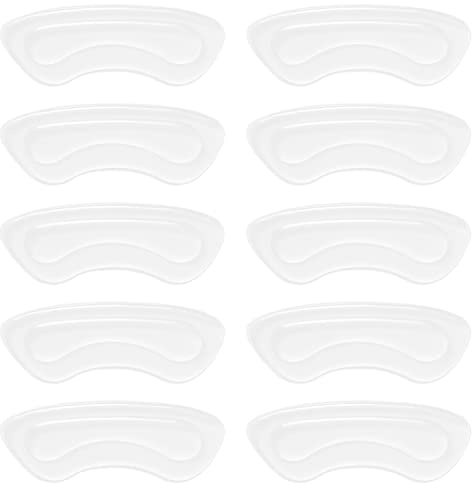YXHZVON Fersenschutz Silikon, 5 Paare Gel Pads für zu Große Schuhe, Selbstklebend Silicon Heel Pads für High Heels und Lederschuhe