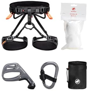 Mammut Ophir 4 Slide Kletterpaket, Neutral, XS-M – Komplettes Kletterset für Anfänger & Profis, inkl. Klettergurt & Zubehör