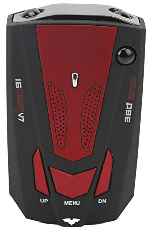 Asixxsix Car Radar Detector, Dc 12v Long Range Laser Radar Detector with 360 Degree Protection, Voice Alerts and and Speed Camera Alerts Vehicle Electronics Car Speed Detector Radar for Police(Red)