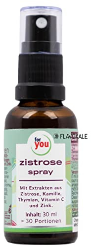 for you Zistrose Halsspray 30ml - Halsschmerz Husten Rachenspray bei akuten Beschwerden - mit Extrakten Zistrose, Kamille und Thymian, sowie Akazienhonig, Propolis, Manukahonig, Vitamin C & Zink