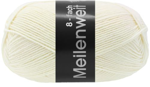 LANA GROSSA Meilenweit 8-fach 150 | 8-faches Sockengarn, waschmaschinenfest | Handstrickgarn 80% Schurwolle & 20% Polyamid | 150g Wolle zum Stricken & Häkeln | 315m Garn FB9560