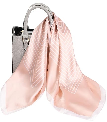 KOOYOL Mujer Bufanda Seda Fulare Pura Mora Panuelo Fulares Bandanas Ligero Para Damas Cabello Cabeza Cuello Cuadrada Polyester Turbante