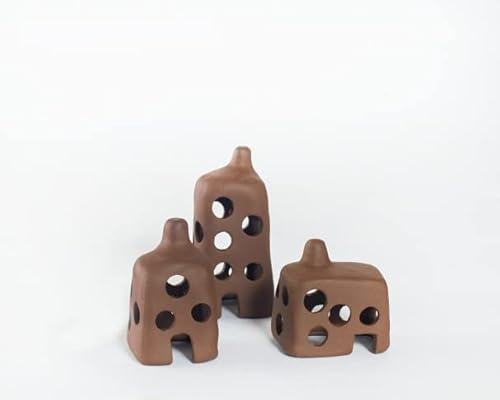 GRNLO Neovillage Nano Garnelenhöhle | Aquarium Deko Höhle aus Keramik | Spielplatz & Versteck für Garnelen, Schnecken & Zwergkrebse | Wasserneutral & Ideal zum Bepflanzen | M: 6 x 4,3 x 5,8 cm