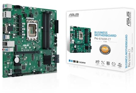 ASUS PRO B760M-CT-CSM Business Mainboard Sockel Intel LGA 1700 | mATX, CSM, Control Center Express, COM Debug Header, DDR5, PCIe 4.0, Q-LED Core
