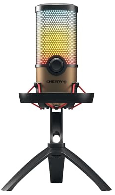 Cherry UM Series 3.0, 6.0 and 9.0 PRO RGB USB Microphone for PC, Mac, Gaming, Recording, Streaming, Podcasting, Studio and Computer Condenser. (UM 9.0 RGB PRO)