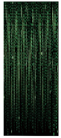 TüRtapete Selbstklebend TüRposter TüRaufkleber Tapete, Wandaufkleber für Schlafzimmer, Heimdekoration, wasserdicht, abnehmbares Premium Vinyl Upgrade, moderner Computercode 0 und 1 Matrix