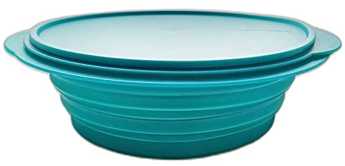 Tupperware Ustensile de cuisine Mini-Max 2,0 l Petrol Plateau pliant avec couvercle
