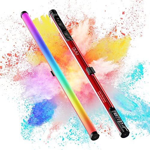 GVM RGB Tube Light Wand with 660 Lamp Beads, 48 Photography Lighting - 2700-10000K Light Bar with 12 Scene Effects, DMX/APP Bluetooth Mesh Networking