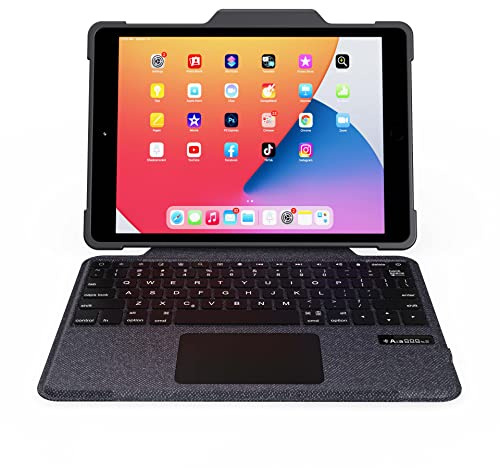 DEQSTER Rugged Touch Keyboard Folio für iPad 10.2 (7./8./9. Generation) - Tastatur Hülle